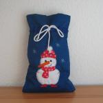 Geschenkesäckchen Schneemann auf dem Eis