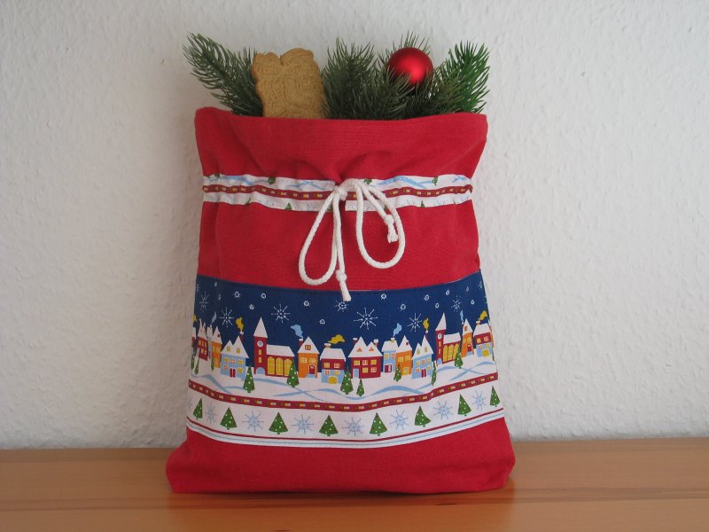 Geschenkesäckchen Winterdorf
