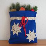 Geschenkesäckchen helle Sterne